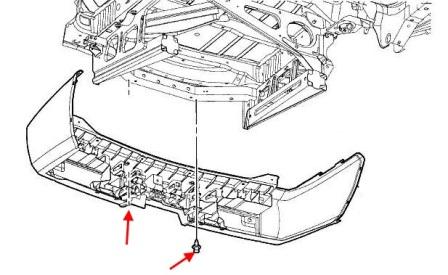 diagram of rear bumper Jeep Commander